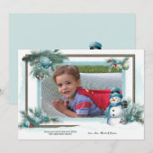 Kerstman Frame Plat Kerstkaart (Voorkant / Achterkant)