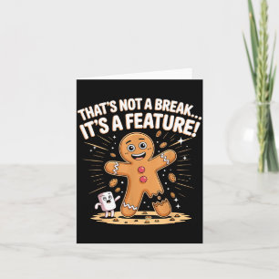 Kerstman Funny Puns Koekjes Het Is Geen Pauze Kaart