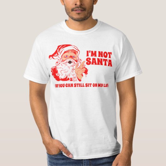 kerstman, ga zitten op het lab van de Kerstman T-shirt (Voorkant)