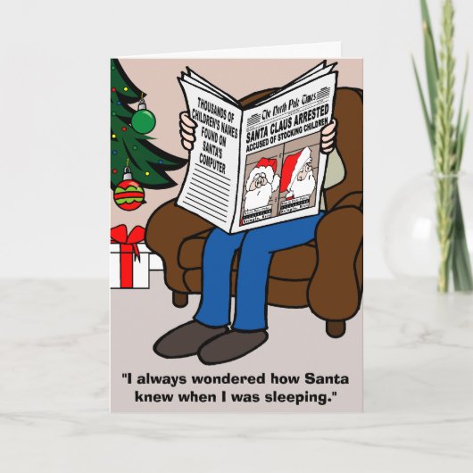 Kerstman gearresteerd voor Kaart (Voorkant)