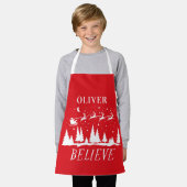 Kerstman geloof Kerstmis traditionele rode foto Schort (Gedragen)