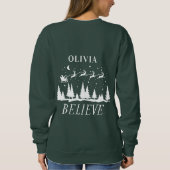 Kerstman gelooft in traditionele kerstgroente trui (Achterkant)