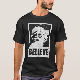 kerstman gelooft retro kerst in juli t-shirt