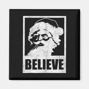 Kerstman Gelooft Retro Kerstmis in jul Magneet
