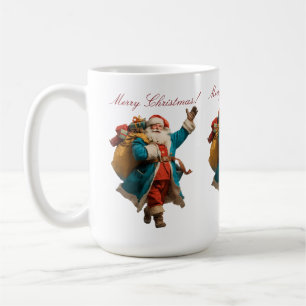 kerstman gepersonaliseerd kerstontwerp koffiemok
