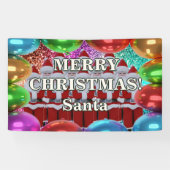 Kerstman Gepersonaliseerde karakter verjaardag ban Spandoek (Horizontaal)