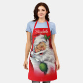  kerstman gepersonaliseerde kerst schort (Gedragen)