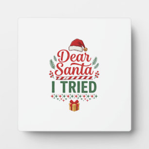 Kerstman geprobeerde kersthoed cadeau doos fotoplaat