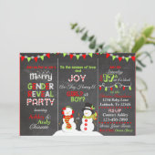 Kerstman Geslacht onthulling Uitnodiging (Staand voorkant)