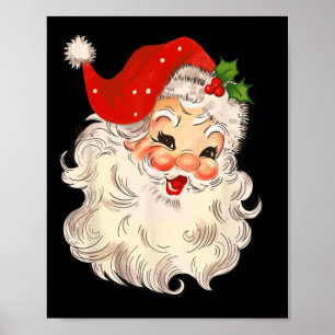  Kerstman Gezicht Kerstmis Kerstmis Santa Cla Poster