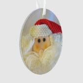 Kerstman Gezicht Schattigee Acryl Kerst Ornament (voorkant)