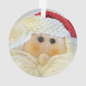 Kerstman Gezicht Schattigee Acryl Kerst Ornament (achterkant)