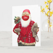 Kerstman Gezichtsmasker Kaart (Gele Bloem)