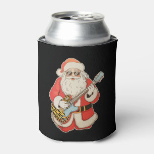 Kerstman Gitaar Rock Jazz Muziek Kerstmis Xmas Blikjeskoeler