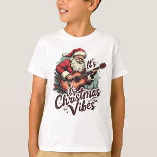 Kerstman Gitaar Speler - Rocken rond de wereld T-shirt