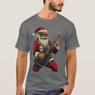 Kerstman Gitaarspeler Heb Een Rock Roll Kerstmis T-shirt
