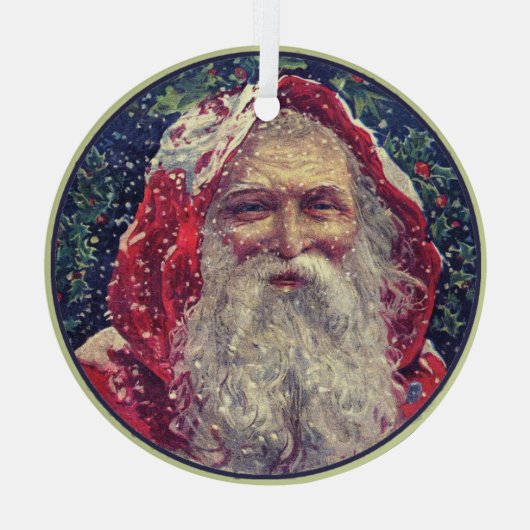 kerstman glas ornament (Achterkant)