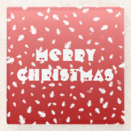 Kerstman Glazen Onderzetter