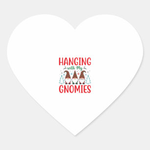 Kerstman Gnome met mijn Gnomies Hart Sticker
