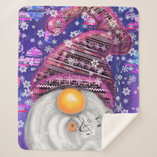 Kerstman Gnome Sherpa Dekbed Deken
