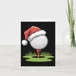 Kerstman Golfbal Voor Kerst Golfbal Kerstmis Kaart