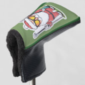 Kerstman Golfen Kerst Fun Golfheadcover (3/4 voorkant)