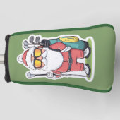 Kerstman Golfen Kerst Fun Golfheadcover (Voorkant)
