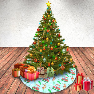 Kerstman Golfen Met Rendieren Patroon Kerstboom Rok