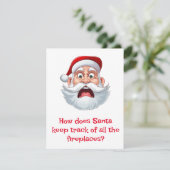 Kerstman Grappen Feestdagenkaart (Staand voorkant)