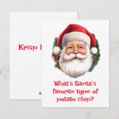 Kerstman Grappen Feestdagenkaart (Voorkant / Achterkant)