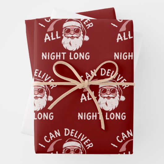 Kerstman Grappig Kerstfeest Kerst Jongens Joke Inpakpapier Vel (In situ)