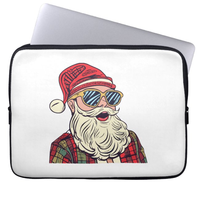 Kerstman - Grappig Laptop Sleeve (Voorkant)