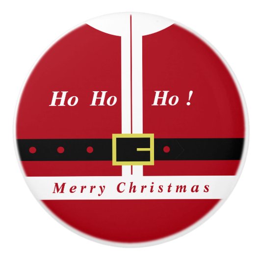 Kerstman Grappige Kerst Keramische Knop (Voorkant)