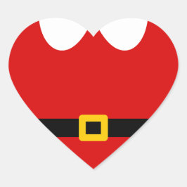 kerstman hart sticker
