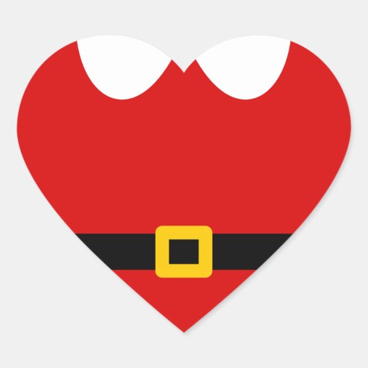 kerstman hart sticker (Voorkant)