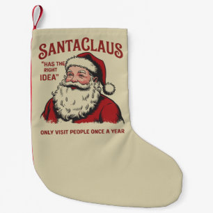 Kerstman heeft het bij het juiste eind Grappige ke Kleine Kerstsok