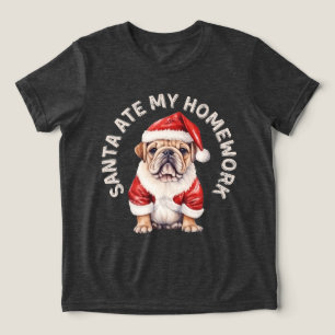 Kerstman Heeft Mijn Huiswerk Opgegeten Tri-Blend Shirt