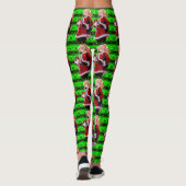 Kerstman Helper Kostuum Vrouwen Leggings (Achterkant)