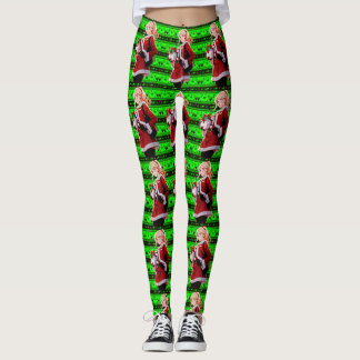 Kerstman Helper Kostuum Vrouwen Leggings