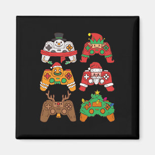 Kerstman herten gamecontrollers jongens kinderen  magneet