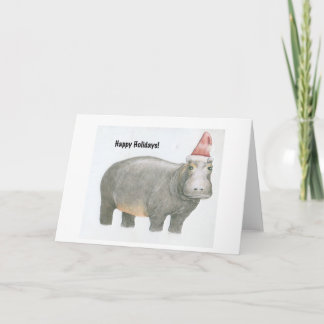 Kerstman Hippo Feestdagen Kaart