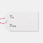 Kerstman "Ho Ho Ho" Kerstmis Cadeaulabel (Achterkant Horizontaal)