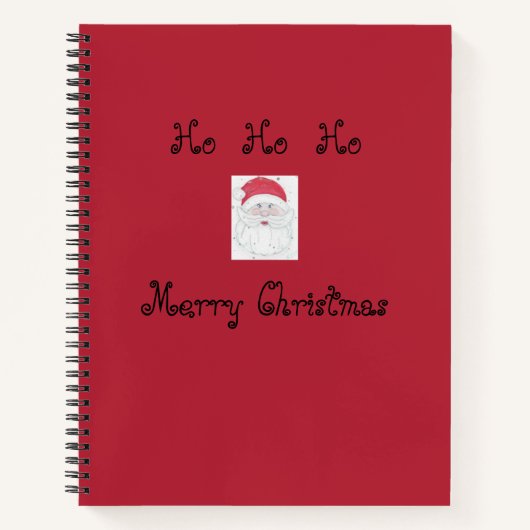 Kerstman "Ho Ho Ho" Kerstmis Notitieboek (Voorkant)