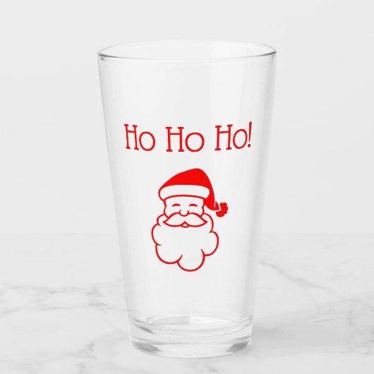 Kerstman Ho, Ho, Ho! Red Glas (Voorkant)