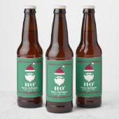 Kerstman, Ho Ho Ho, Vakantie Bier Etiket (Flessen)