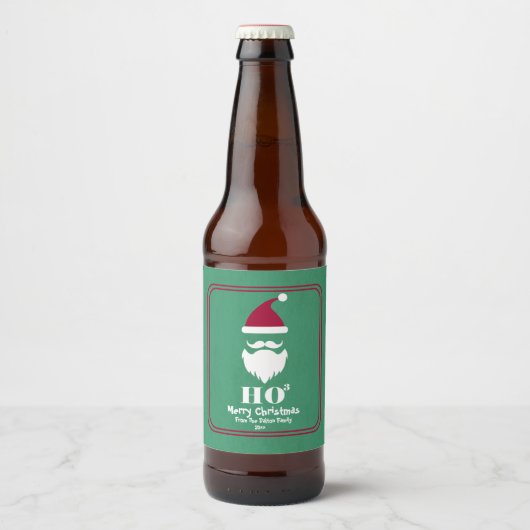 Kerstman, Ho Ho Ho, Vakantie Bier Etiket (Voorkant)