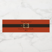 Kerstman, Ho Ho Ho, Vrolijk Kerstfeest Waterfles Etiket (Enkel label)