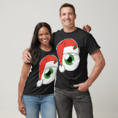 Kerstman Hoed Eyeball - Groene Iris T-shirt (Unisex)