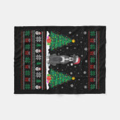 Kerstman Hoed Grote Deen Hond Kerstboom Lights Ugl Fleece Deken (Voorkant (Horizontaal))