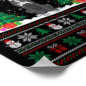 Kerstman Hoed Grote Deen Hond Kerstboom Lights Ugl Poster (Hoek)